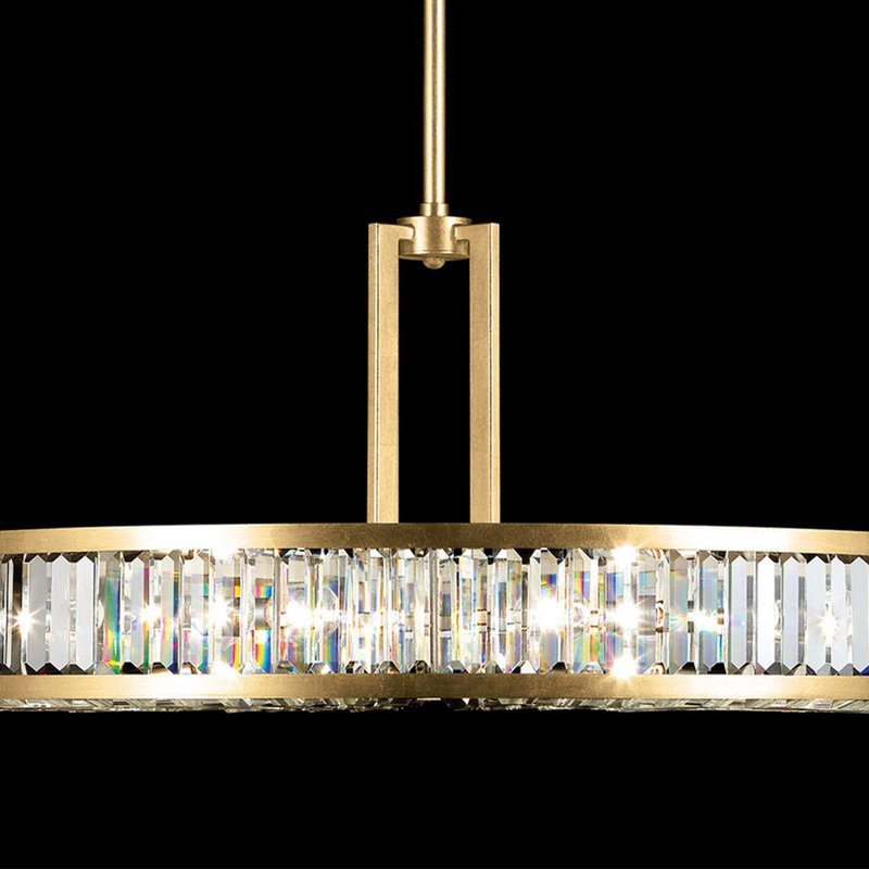 Crystal Enchantment 8 - Light Drum Chandelier, Gold