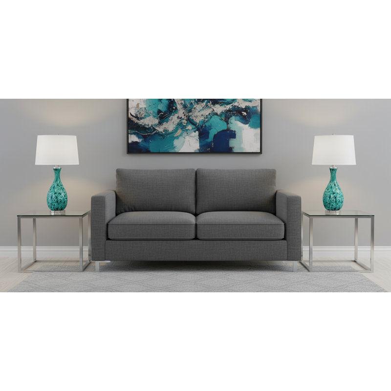 Lamazia 30" Blue & Green Table Lamp with USB Port