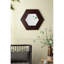 Miroir hexagonal 18,5 "x 18,5" avec cadre en bois, décoration murale pour le couloir de la salle de bain du salon-1489356174