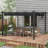 10 Ft.W Metal Pergola with Canopy,wood-94286577-94286578
