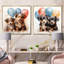 Puppies Parade Balloon Adventure I - Ensemble de 2 décorations murales pour chambre de bébé-352906408-352906412