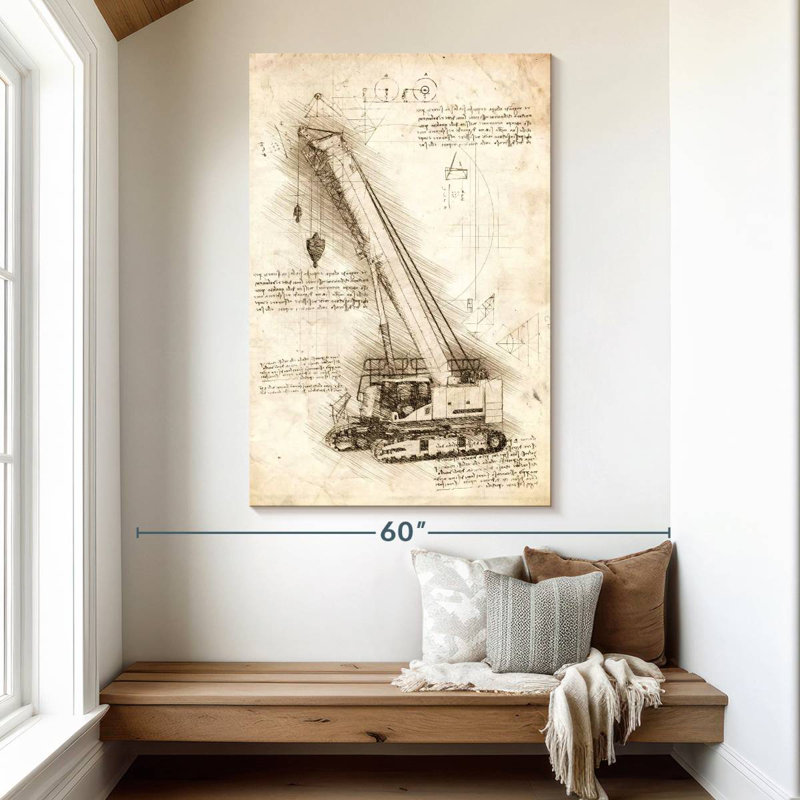 Plan de la grue Laelle, H 51 po x l 34 po
