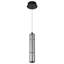 Holzer - Mini luminaire suspendu DEL 16 po - Finition noir mat - Verre fumé
