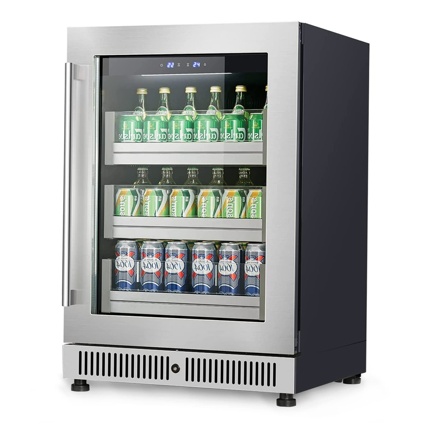 KADORER 180 Cans (12 oz.) 5.12 Cubic Feet Convertible Beverage Refrigerator