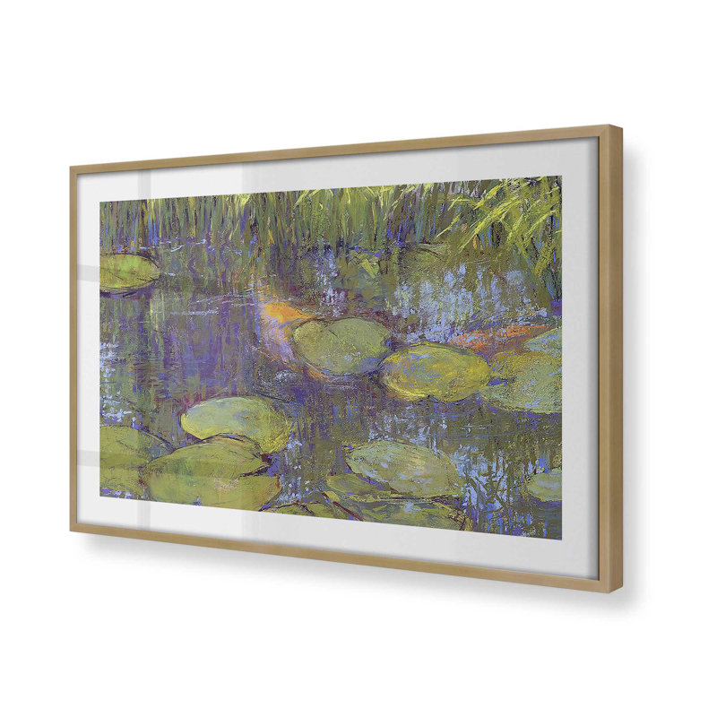 «Game of Shadows» encadré sur papier par Carol Strock Wasson, Or brossé, H 12,25 po x l 15,25 po x P 1,25 po