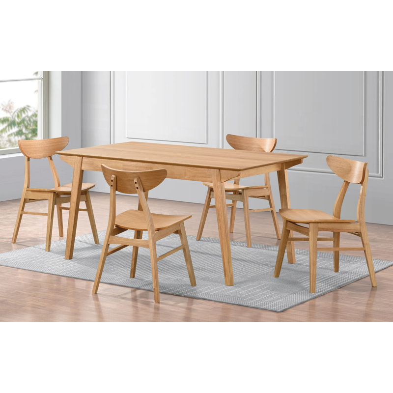 Eubank Bent Back Side Chair, Oak