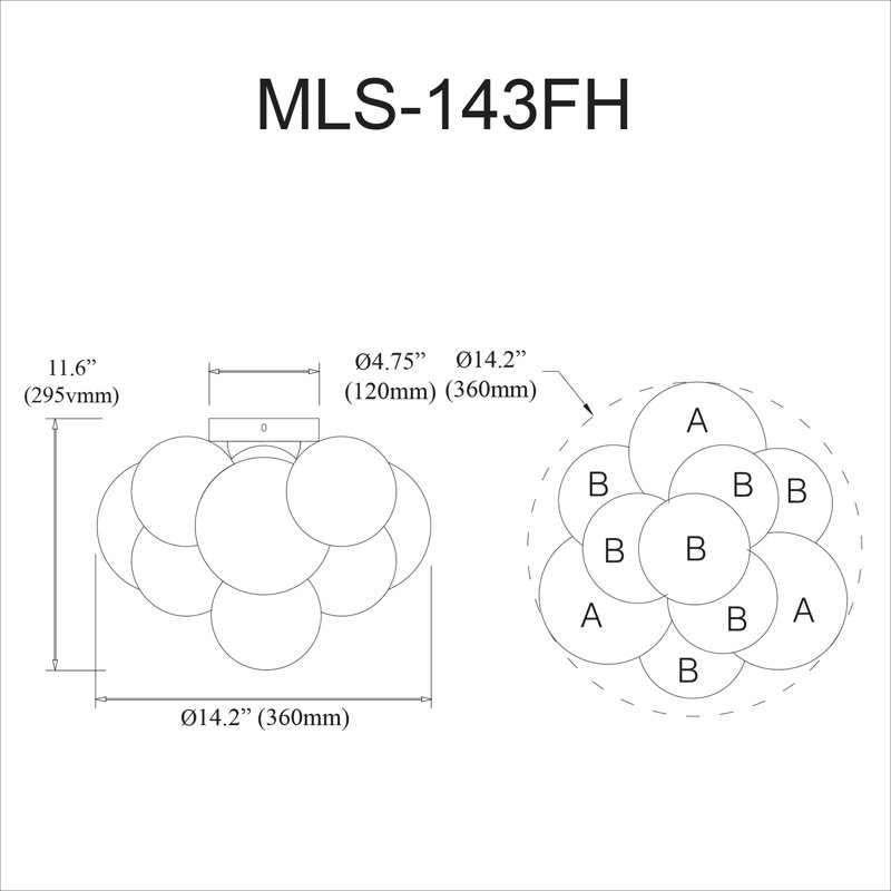 Clarksdale 120W Opal White Flush Mount, Chrome