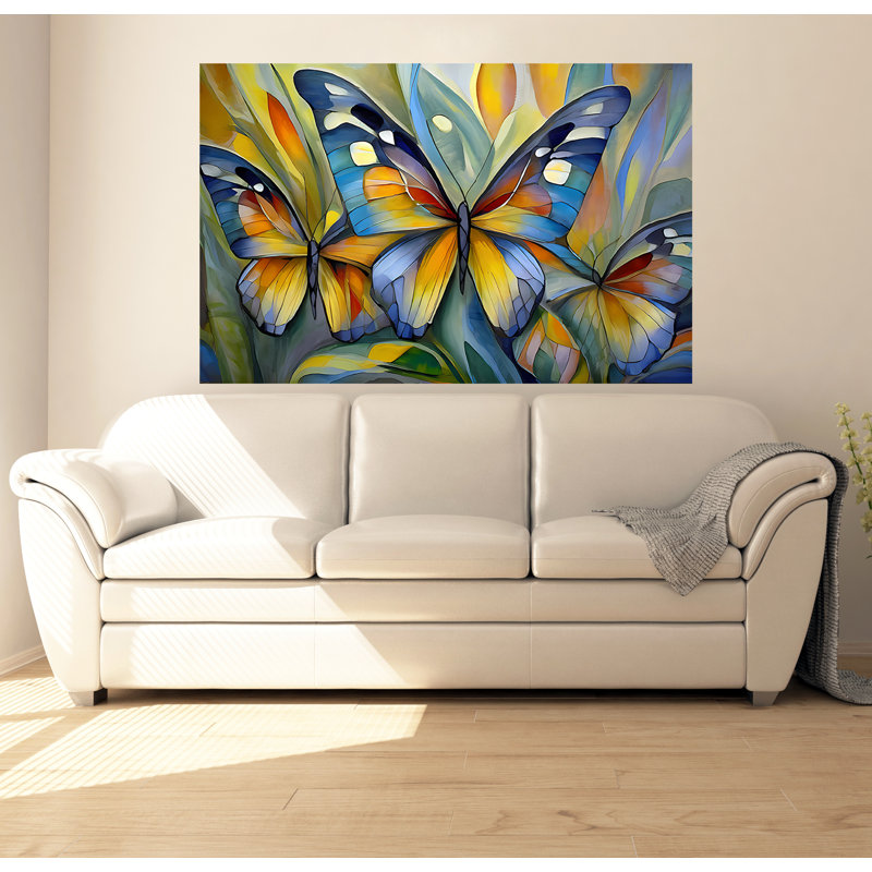 Jardin des papillons I, H 24 po x l 36 po
