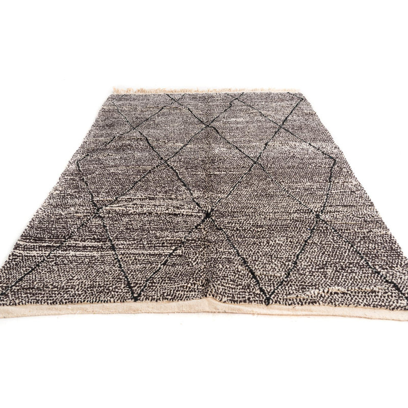 Tapis noir et blanc Noack
