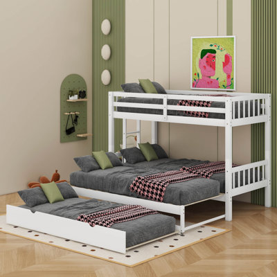Twin Over Twin Pull-Out Bunk Bed With Trundle