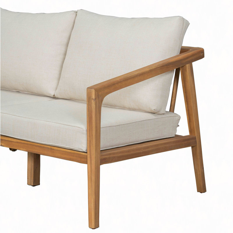 Causeuse d'extérieur en bois d'acacia