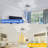 30.7In Ceiling Fan With Lights, Remote Control 3 Color Temperatures,6 Gear Wind Speed Fan Light-1351200012