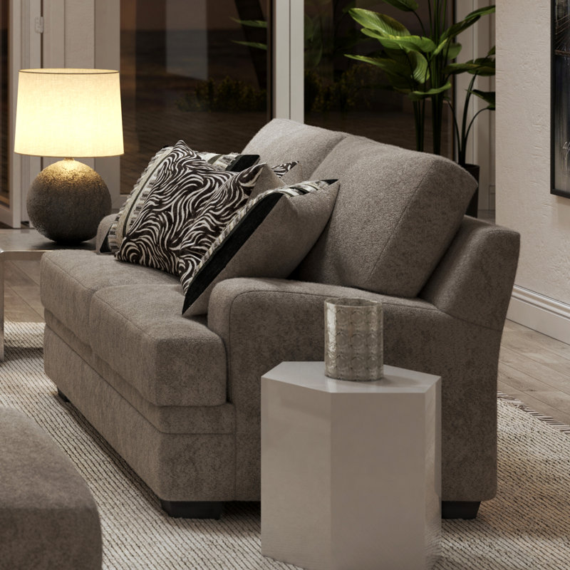 Causeuse Steffane Charles of London, Polyester gris