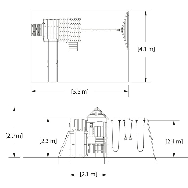 Backyard Discovery Cedar Swing Set with 2 Swing(s) , 1 Slide(s)
