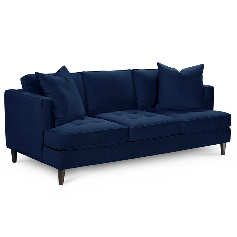 Upholstered 84'' Sofa, Bella Ink Performance Velvet