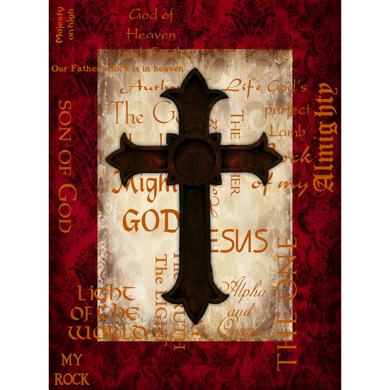 Mots de la croix rouge - reproduction sur toile tendue, H 40 po x l 30 po