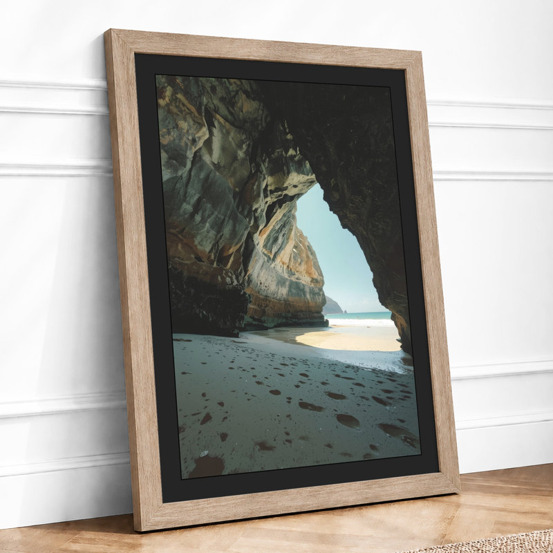 Cave To Shoreline Coastal - Print, Oak, A4 - 29.7 x 21.0 cm