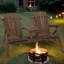 Causeuse en bois 2 places avec table Adirondack - Banc de patio élégant pour terrasse et rassemblements-838036452