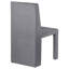 Chaise de salle à manger rembourrée en velours Sebashtian gris