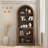 Retro Minimalism 70.5'' Tall Arched Display Cabinet With Solid Wood Handle（set Of 2）-1199730620