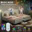 Base de lit tapissier pour enfants avec tête de lit réglable et lumière DEL, support de lattes en bois, aucun sommier requis-1794852485-1794852482