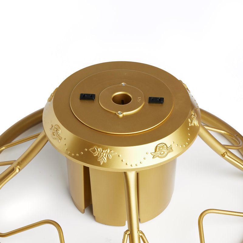 Gold Metal Rotating Christmas Tree Stand for 9ft Trees