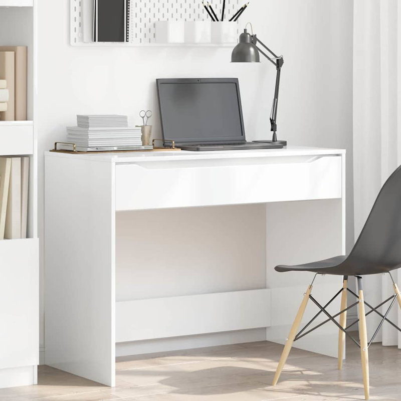 Writing Desk, High Gloss White