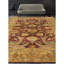 Hand Knotted Wool Oriental Area Rug in Red And Gold