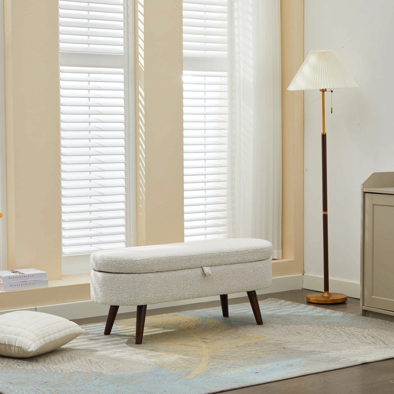 Repose-pieds avec rangement S02 Basics, Blanc