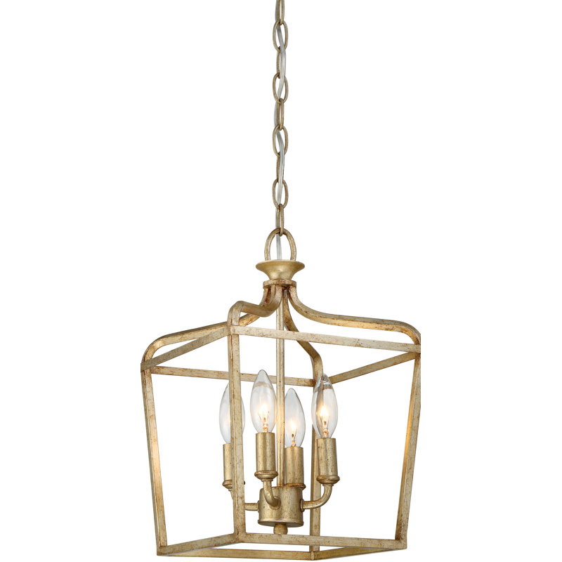 Vogan 4 - Light Gold Lantern Pendant