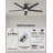 2pcs 52-Inch Flush Mount Ceiling Fan With Led Lights-1507817092-1507817114