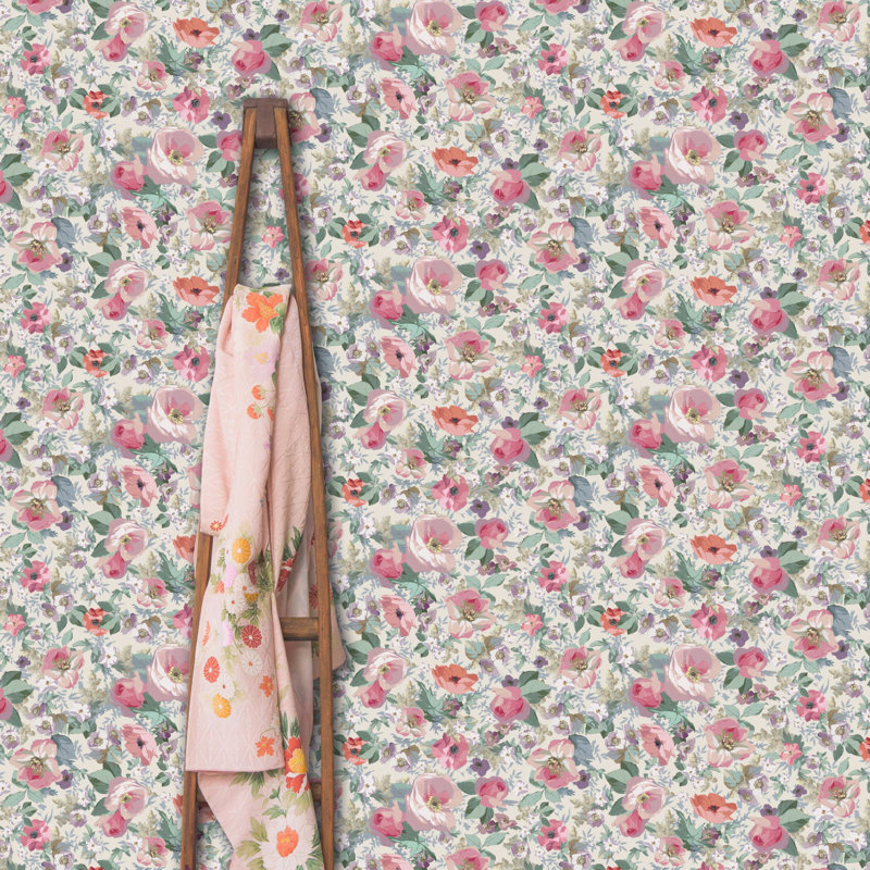 Floral Wallpaper Roll, Neutral