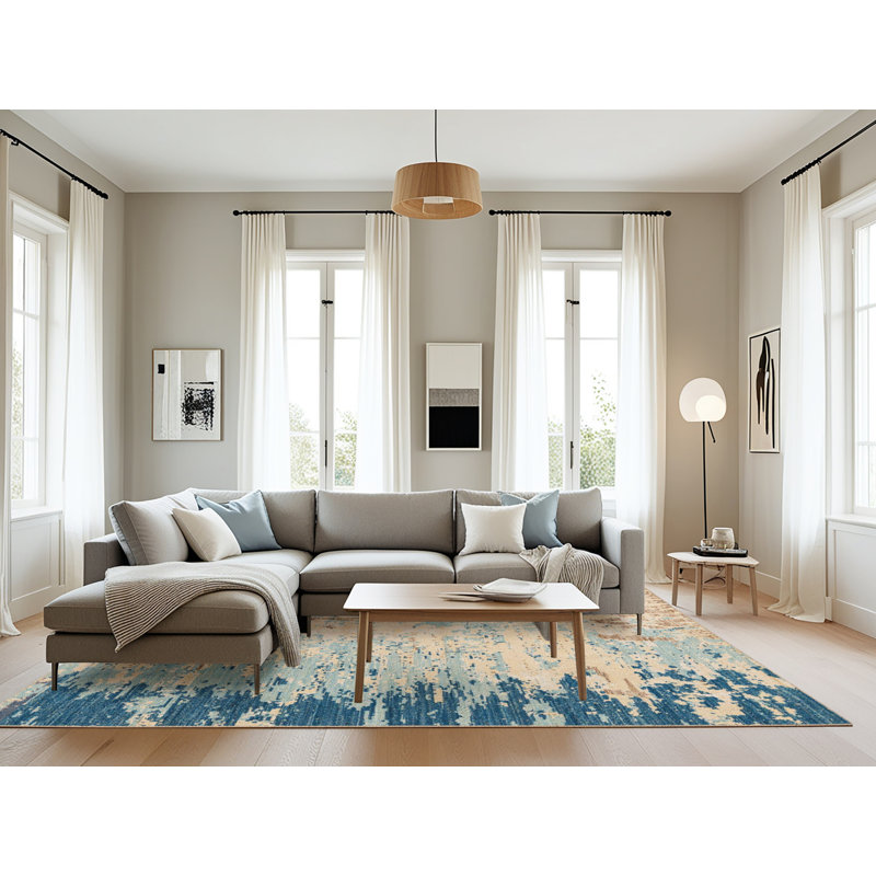 Abstract Indoor Rug, Rectangle 8' x 12'