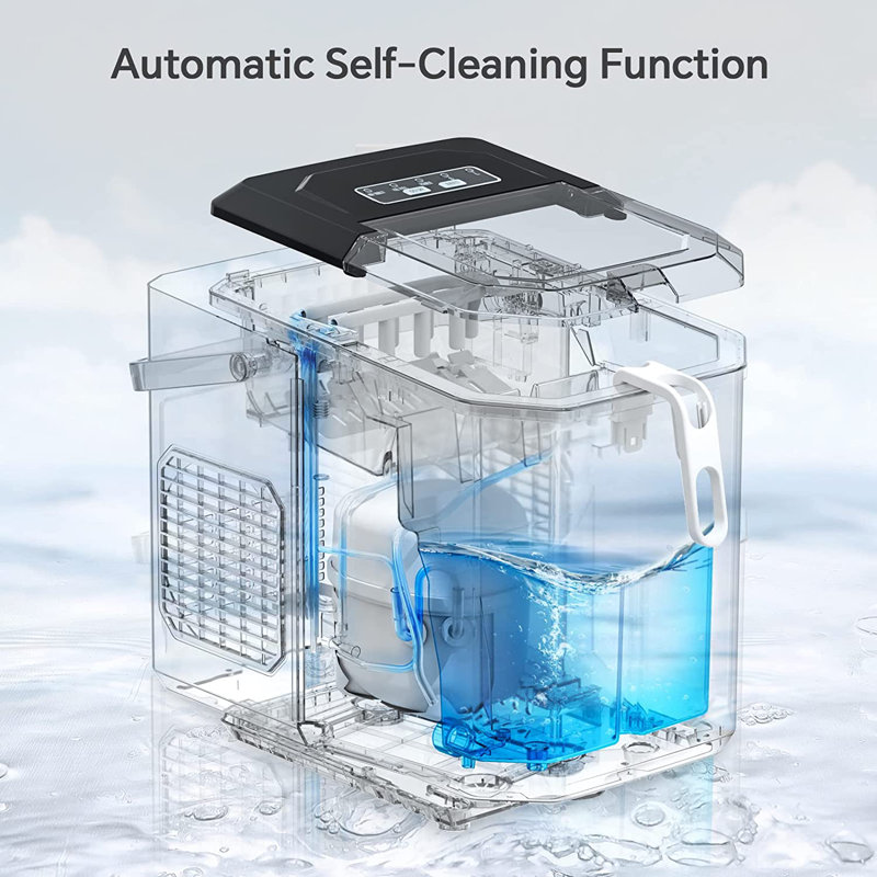 COWSAR 26 Lb. lb. Daily Production Bullet Ice Countertop Ice Maker,9 Ice Cubes Ready in 6 Mins,2 Ice Cube Sizes Available,Automatic Cleaning