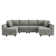 U Shaped Modular Sectional Sofa with Chaise Reversible Upholstered Sectional Couch