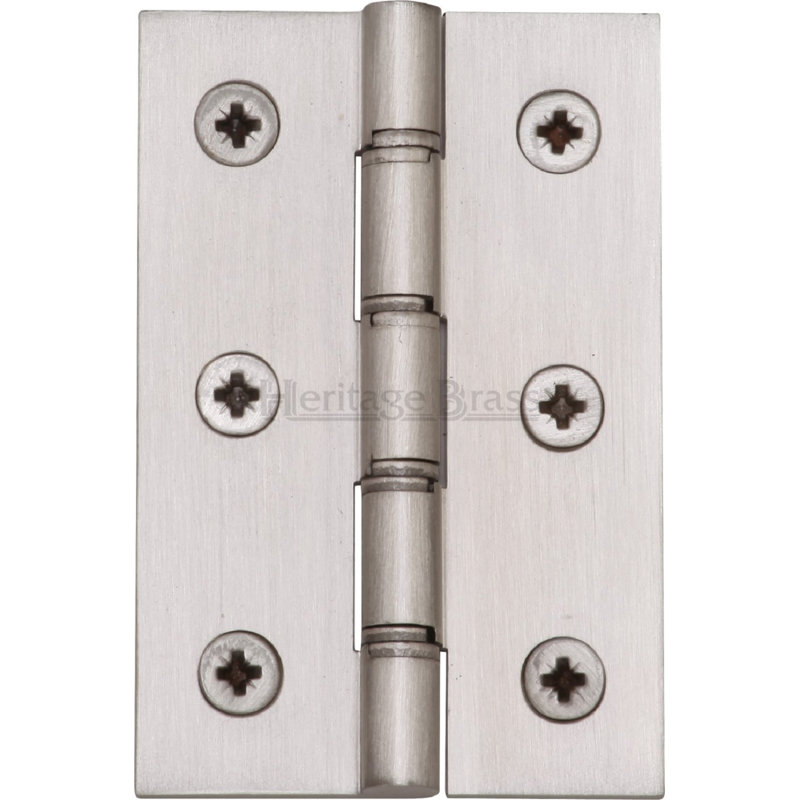 Heritage Brass Heritage Hinge with Phosphor Washers, 7.62 cm H x 5.08 cm W x 0.25 cm D, Satin Nickel