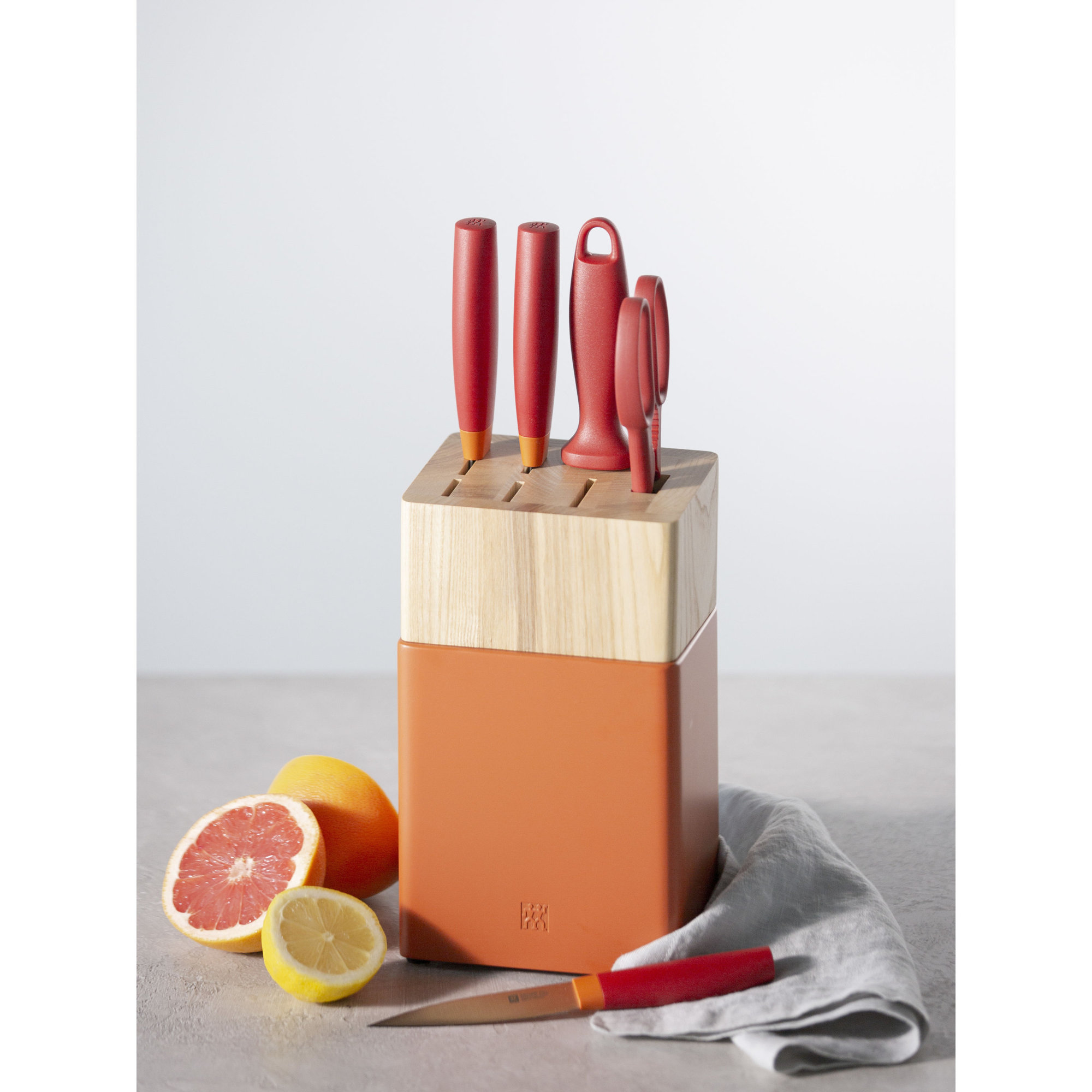 Zwilling Now S 6-piece Knife Block Set, Granada Orange