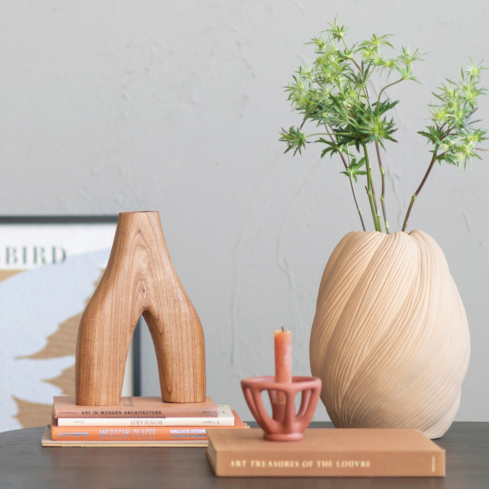 Muri 12.2'' Handmade Wood Table Vase
