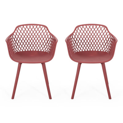 Poppy Chair For Outdoor Dining Area: , , Red Polypropylene, 23.2 In.d X 21 In.w 32 In.h, Minimalist Look Use: Frame, 23.49 21.29 32.46 Design