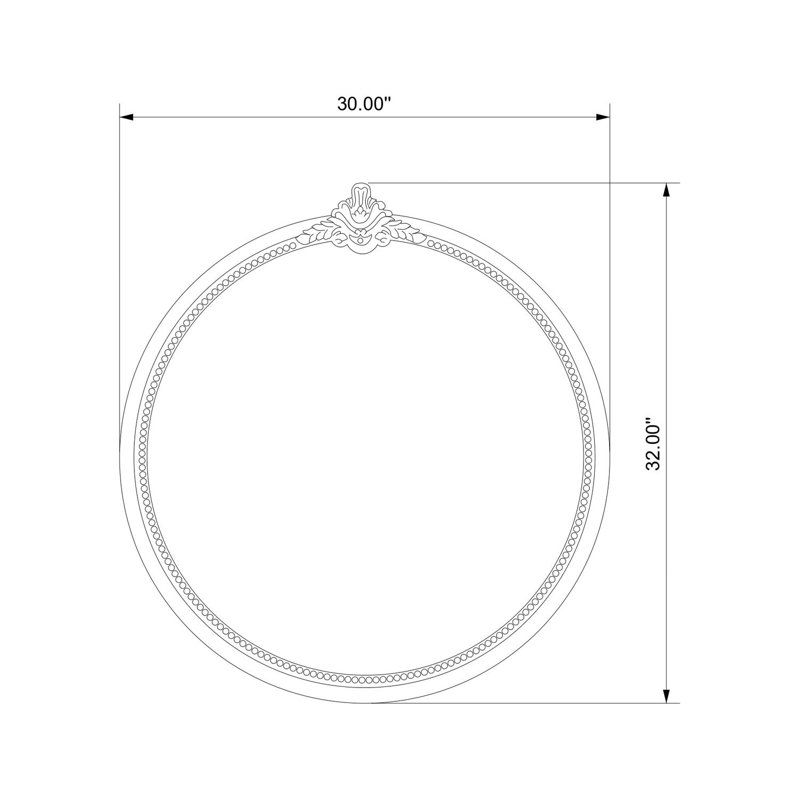 Miroir décoratif Giustina, Gris