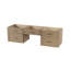 Meuble-lavabo double mural flottant avec bureau 72 po Disar-126303090