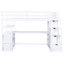 Lit mezzanine simple blanc avec bureau, tablettes et tablettes de stabilité fiables, matériaux de construction inclus-1691856100-1691856101
