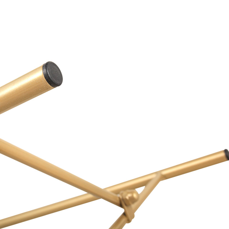 Support moderne pour 2 plantes en métal doré, pliable pour économiser de l'espace, support intérieur et extérieur doré, décoration forte