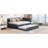 Full Size Upholstered Daybed With Trundle Sofa Bed Frame No Box Spring Needed, Linen Fabric(Gray)-907752374