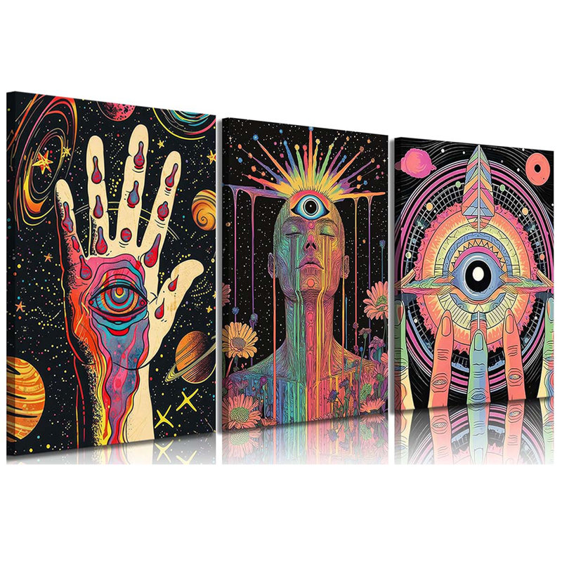 3 Piece Wrapped Canvas Print, 40 cm H x 90 cm W