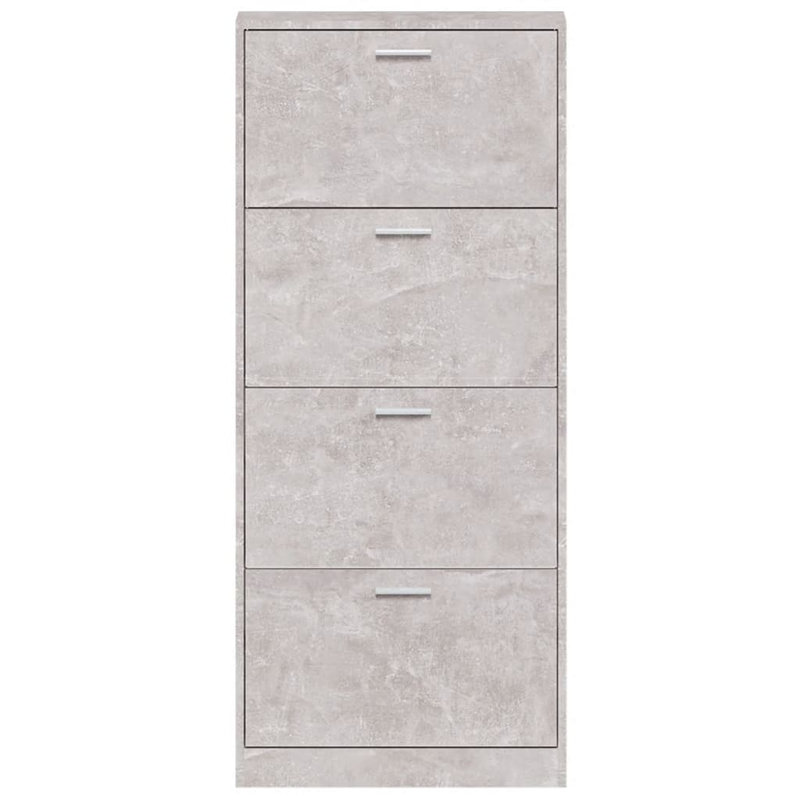 12 Pair Flip Down Shoe Storage, Concrete Grey