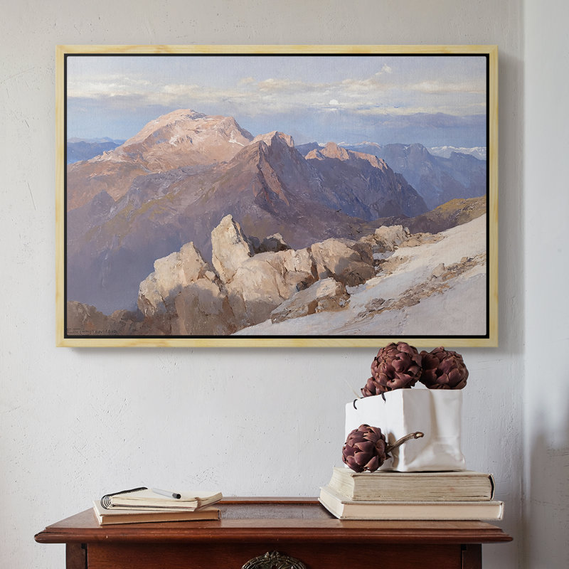 Hoher Goll de Watzmann-Hocheck, 1919 - Edward Theodore Compton, toile tendue avec châssis, 16 x 24, Naturel