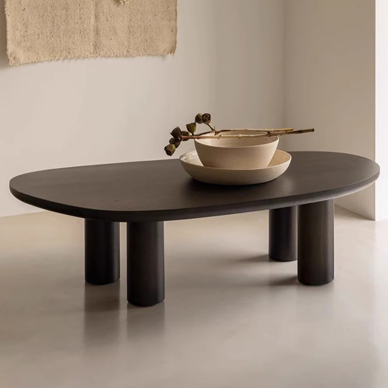 Table basse simple Wabi-sabi, Noir