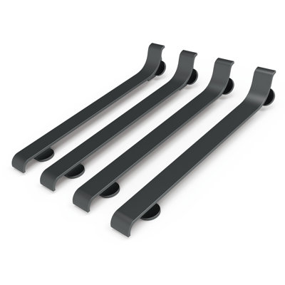 Matte Black Aluminum Baseboard Accessories Flat Joint (Set of 4)