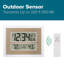 Atomic Digital Wall Clock with Temperature & Forecast in Black/Silver-412741204